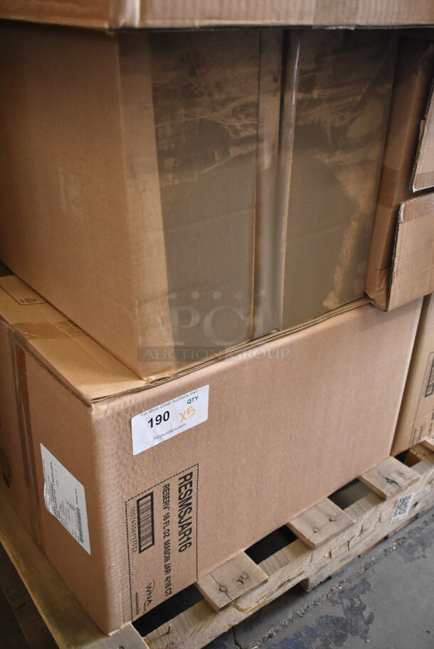 5 Boxes of BRAND NEW IN BOX! RESMSJAR16RSC 16 oz Mason Jars. 5 Times Your Bid! - Image 4 of 4