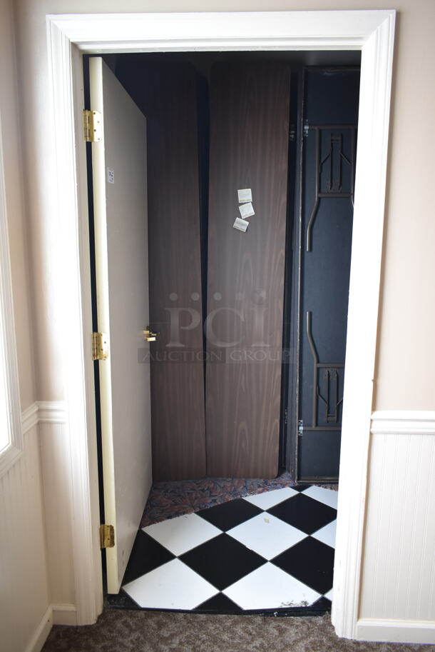 ALL ONE MONEY! ROOM LOT of Various items Including Folding Tables and Stackable Banquet Chairs. BUYER MUST REMOVE. (ballroom)
 - Image 1 of 3