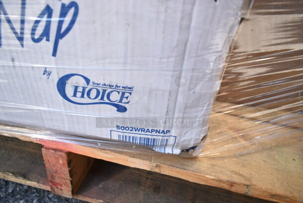 PALLET LOT of 24 BRAND NEW Boxes Including 80853TC Tablecraft 53TC Clear Widemouth Cone Tip Cap for Squeeze Bottles with a 53 mm Opening, 500CC12 Choice Clear PET Customizable Plastic Cold Cup - 12 oz. - 1000/Case, 500MFTN Lavex Natural Brown Kraft M-Fold (Multifold) Towel - 4000/Case, 5002WRAPNAP Choice WrapNap White 1/4 Fold 2-Ply Dinner Napkin 16" x 16" - 3000/Case, 50012DWALLW Choice 12 oz. White Smooth Double Wall Paper Hot Cup - 500/Case, 127P2C Choice Clear Plastic Souffle Cup / Portion Cup - 2 oz. - 2500/Case, 3 Box 500LFLAT Choice Clear Flat Lid with Straw Slot - 9, 12, 16, 20, and 24 oz. - 1000/Case, 303COLOR14YE Acopa Capri 13 3/4" x 10 1/2" Citrus Yellow Oval Stoneware Coupe Platter - 12/Case, 5002DNAP Choice White 2-Ply Dinner Napkin 17" x 15" - 3000/Case, 160TCP54120BK Choice 54" x 120" Rectangular Black 100% Spun Polyester Hemmed Cloth Table Cover. 24 Times Your Bid!  - Image 9 of 12