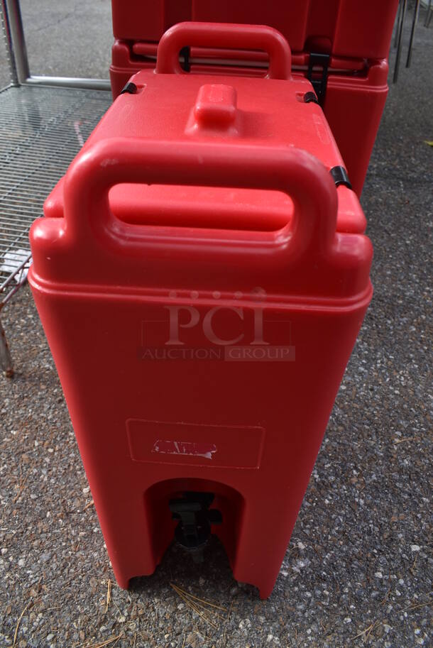 2 Cambro 500LCD Red Poly Insulated Beverage Holder Dispensers. 9x16.5x24. 2 Times Your Bid! - Image 8 of 12