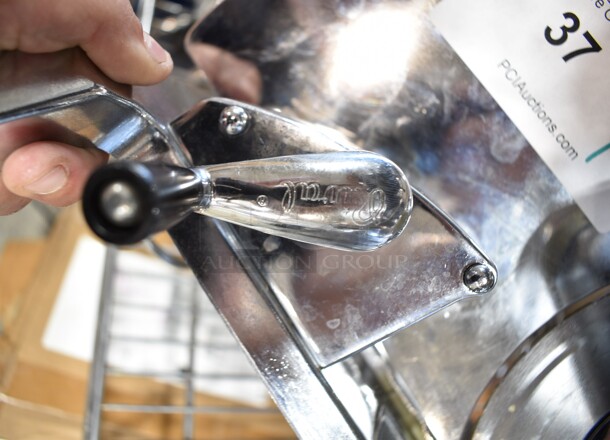 Rival Stainless Steel Commercial Countertop Meat Slicer. Tested and Powers On But Parts Do Not Move - Image 7 of 7