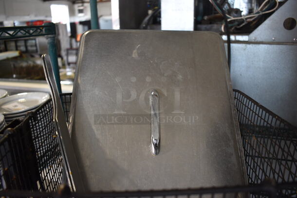 ALL ONE MONEY! Lot of Metal Basket, Handle and Lid! 12x14x8.5 - Image 2 of 5