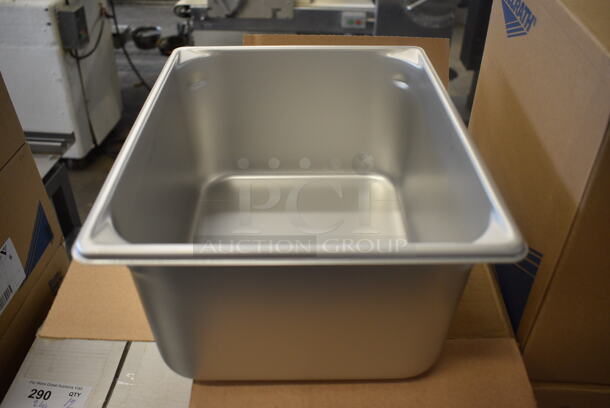 12 BRAND NEW IN BOX! Vollrath Stainless Steel Half Size Drop In Bins. 1/2x6. 12 Times Your Bid!