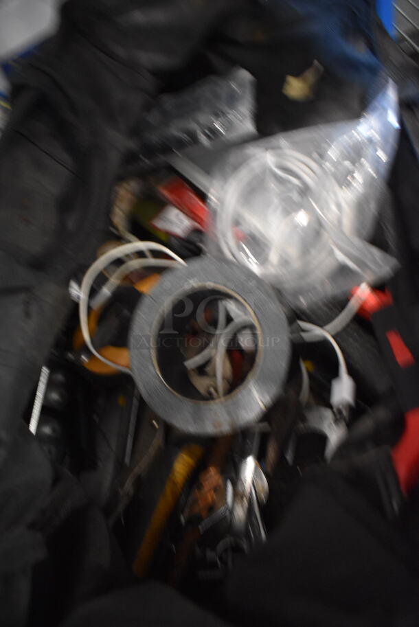 ALL ONE MONEY! Tier Lot of Various Items Including Bags, Pressure Pump Down System, Makita Drill, Tool Bag and Wires - Image 3 of 10