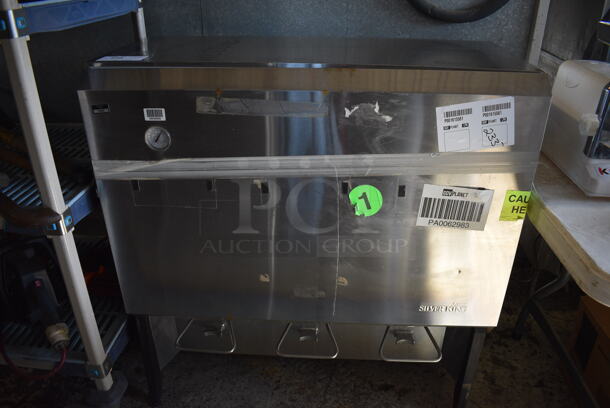Silver King Model SKMAJ3 Stainless Steel Commercial Countertop Milk Dispenser. Does Not Have Refrigeration or Electrical. 115 Volts, 1 Phase. 38x17.5x39.5 - Image 2 of 5
