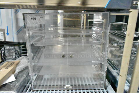 Clear Poly Dry Merchandiser Display Case. 