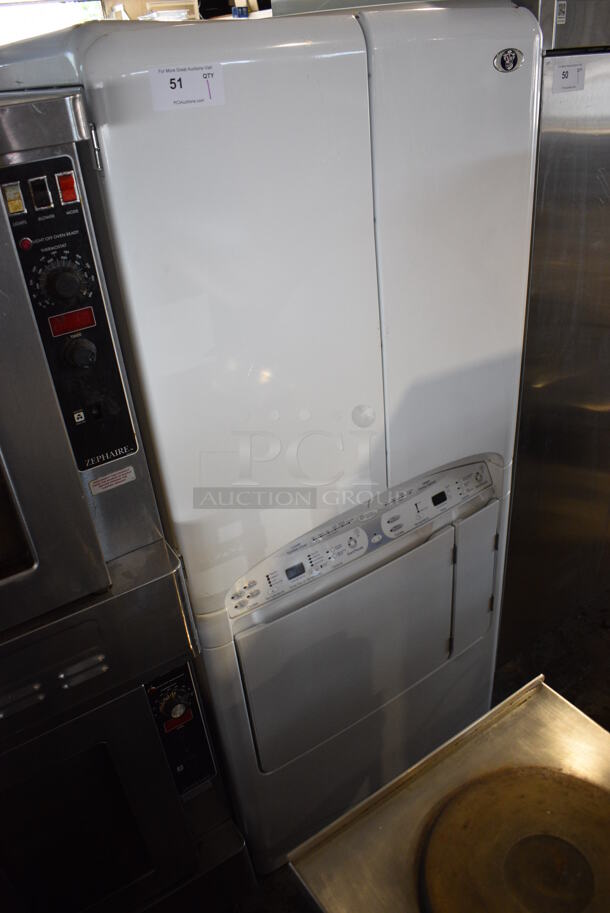 Maytag MCG8000AWW Metal Natural Gas Powered Front Load Tumble Dryer w/ Upper Drying Cabinet. 33x35x73 - Image 3 of 8