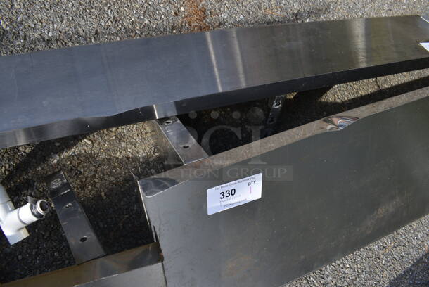 Stainless Steel Shelf w/ Wall Mount Shelf. 72x15x14 - Image 3 of 3