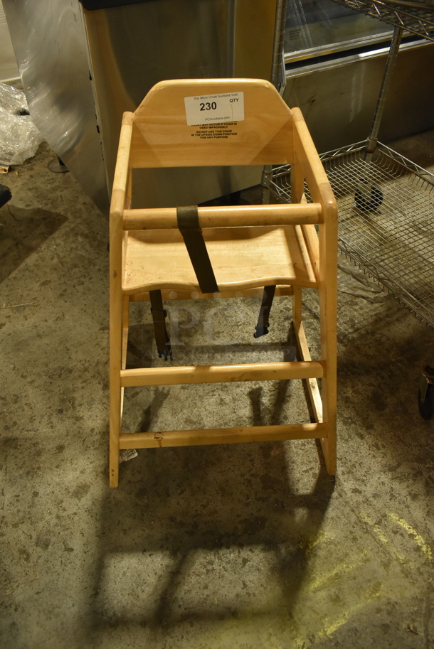 Winco Wooden High Chair. 