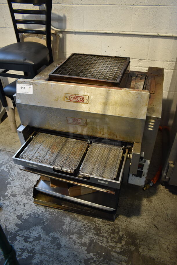 2018 Nieco JF63-2G Stainless Steel Commercial Countertop Natural Gas Powered BroilVection Conveyor Charbroiled Burger Grill. - Image 1 of 9