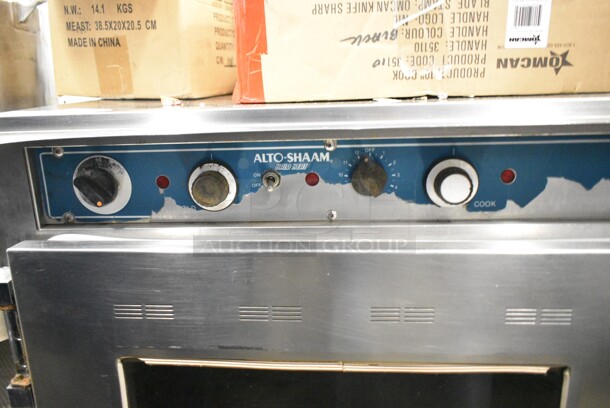 Alto Shaam Halo Heat Stainless Steel Commercial Electric Powered Cook N Hold Cabinet on Commercial Casters.  - Image 2 of 5