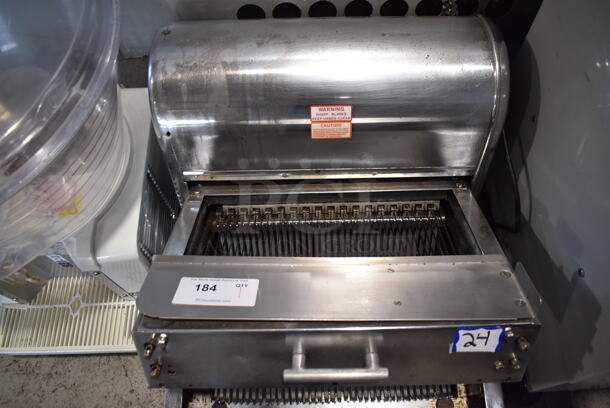 Berkel MB Stainless Steel Commercial Countertop Bread Loaf Slicer. 120 Volts, 1 Phase. 22x26x18. Tested and Working! - Image 4 of 5