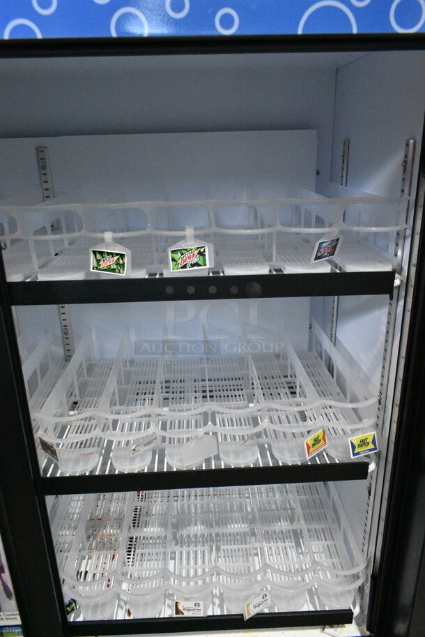 QBD CD4148SL-HC Metal Commercial 2 Door Reach In Cooler Merchandiser w/ Poly Coated Racks. 115 Volts, 1 Phase. Tested and Working! - Image 2 of 4