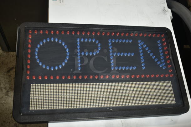 Light Up Open Sign. Does Not Have Power Cord.