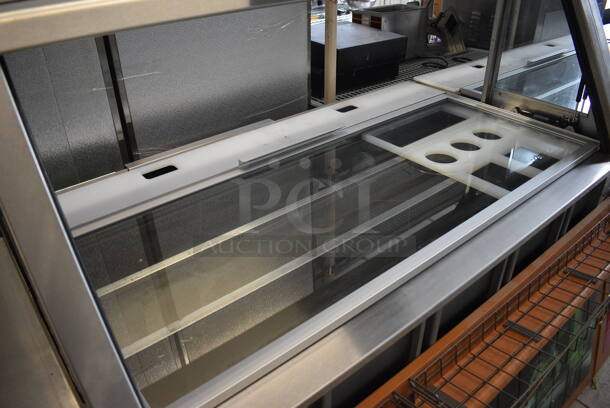 Duke Stainless Steel Commercial Subway Sandwich Make Line Prep Line w/ Front Panels, Lowering Sneeze Guard and In Counter Cup Dispensers. 206x34.5x78 - Image 5 of 10