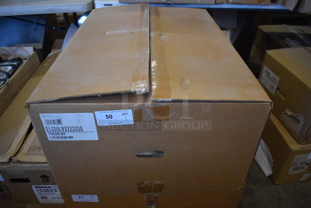 BRAND NEW SCRATCH AND DENT! Elkay ELGDULB3322GS0 Elkay Quartz Classic 33" x 19" x 10" Equal Double Bowl Undermount Sink with Aqua Divide Greystone. Stock Picture Used For Gallery Picture. - Image 2 of 6