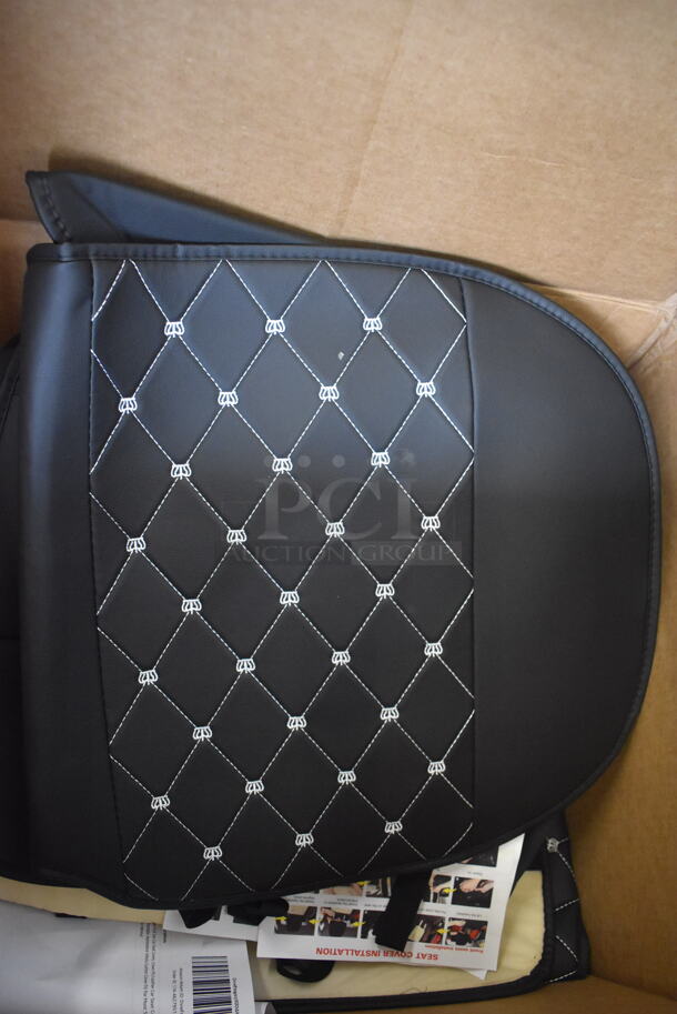 ALL ONE MONEY! Lot of 4 Black Car Chair Covers - Image 3 of 4