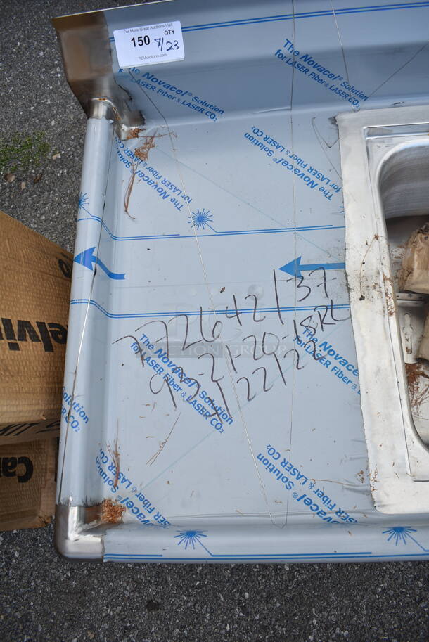 BRAND NEW! Advance Tabco 93-21-20-18RL Stainless Steel Single Bay Sink. Bay 20x20x13. Drain Boards 16x25 - Image 5 of 7