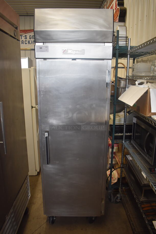 Migali F24AT Stainless Steel 1 Door Freezer on Commercial Casters 115 Volt 1 Phase. Tested and Working!