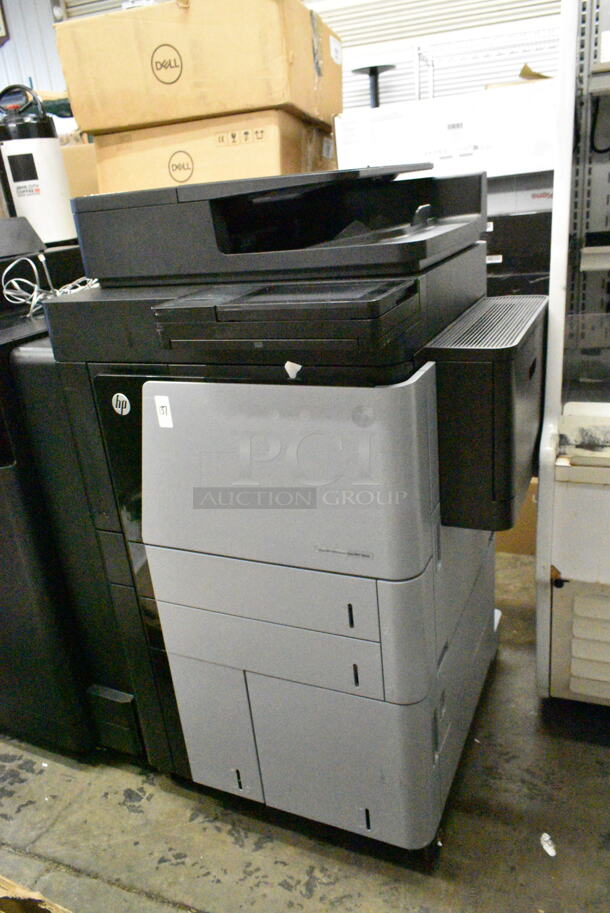 HP CF367A Floor Style Printer w/ Attachment on Casters.  - Image 2 of 12