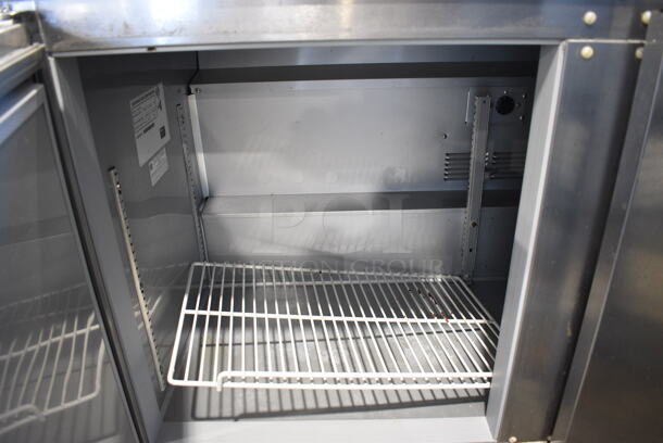 Beverage Air Model UCR72AY-23 Stainless Steel Commercial 3 Door Undercounter Cooler on Commercial Casters. 115 Volts, 1 Phase. 72x30.5x31.5. Tested and Powers On But Temps at 50 Degrees - Image 5 of 6