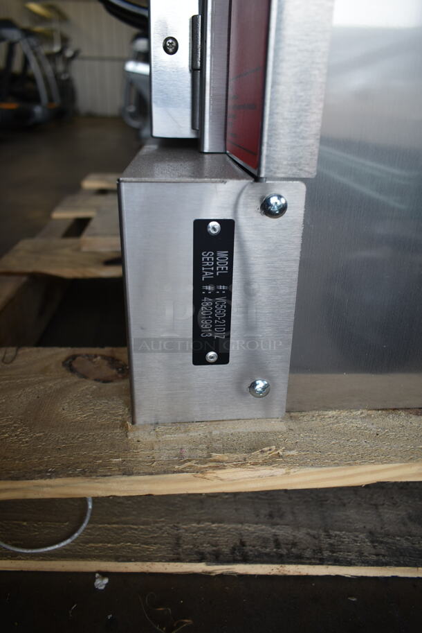 BRAND NEW SCRATCH AND DENT! Vulcan VC5GD-21D1Z Stainless Steel Commercial Full Size Convection Oven w/ View Through Doors, Metal Oven Racks and Thermostatic Controls. Tested and Working! - Image 3 of 4