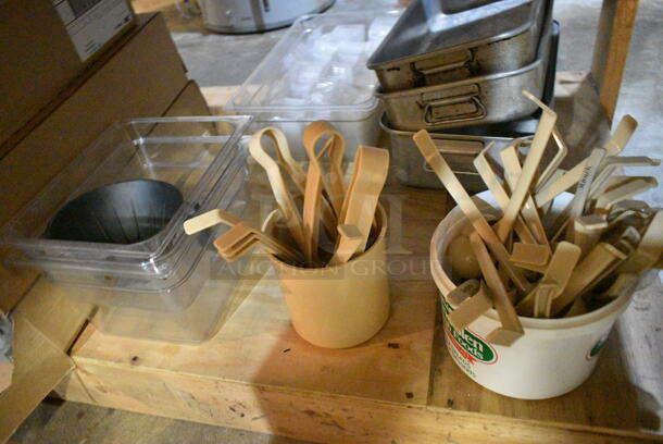 ALL ONE MONEY! Tier Lot of Various Items Including 3M Filters,20x25x1 Filters, Metal Baking Pans and Poly Tongs. (basement)  - Image 4 of 12