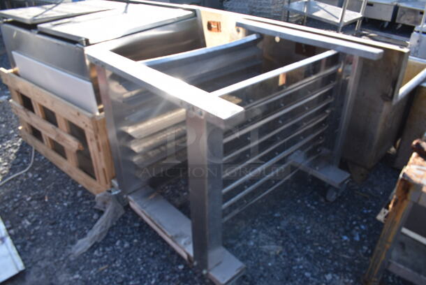 Metal Commercial Pan Transport Rack on Commercial Casters. 31x36x31 - Image 4 of 4