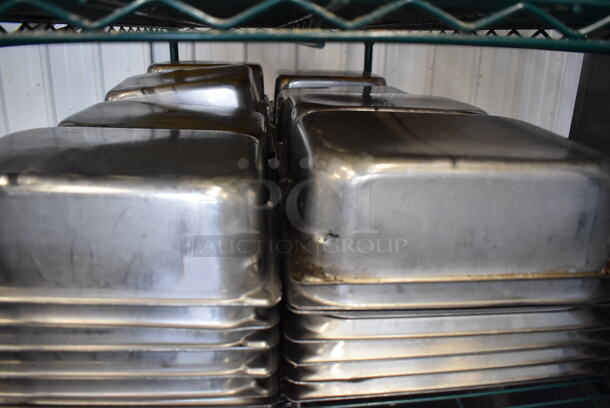 ALL ONE MONEY! Tier Lot of 48 Stainless Steel 1/2 Size Drop In Bins. 1/2x4 - Image 4 of 4