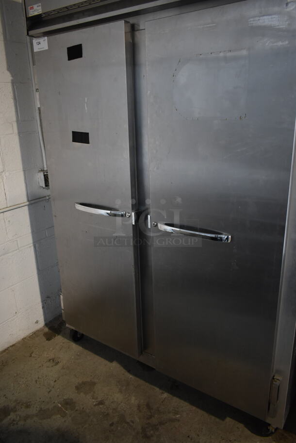 2018 Continental 2F Stainless Steel Commercial 2 Door Reach In Freezer w/ Poly Coated Racks on Commercial Casters. 115 Volts, 1 Phase. Tested and Working! - Image 3 of 8