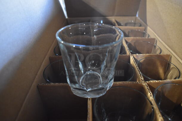 36 BRAND NEW IN BOX! Anchor 77770 10 oz Clarisse Rocks Glasses. 3.5x3.5x3.5. 36 Times Your Bid!