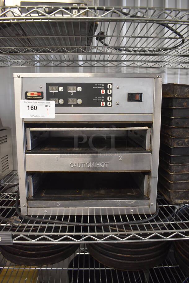Carter Hoffmann MZ223-4D Stainless Steel Commercial Countertop Warming Unit. 120 Volts, 1 Phase. Tested and Working!