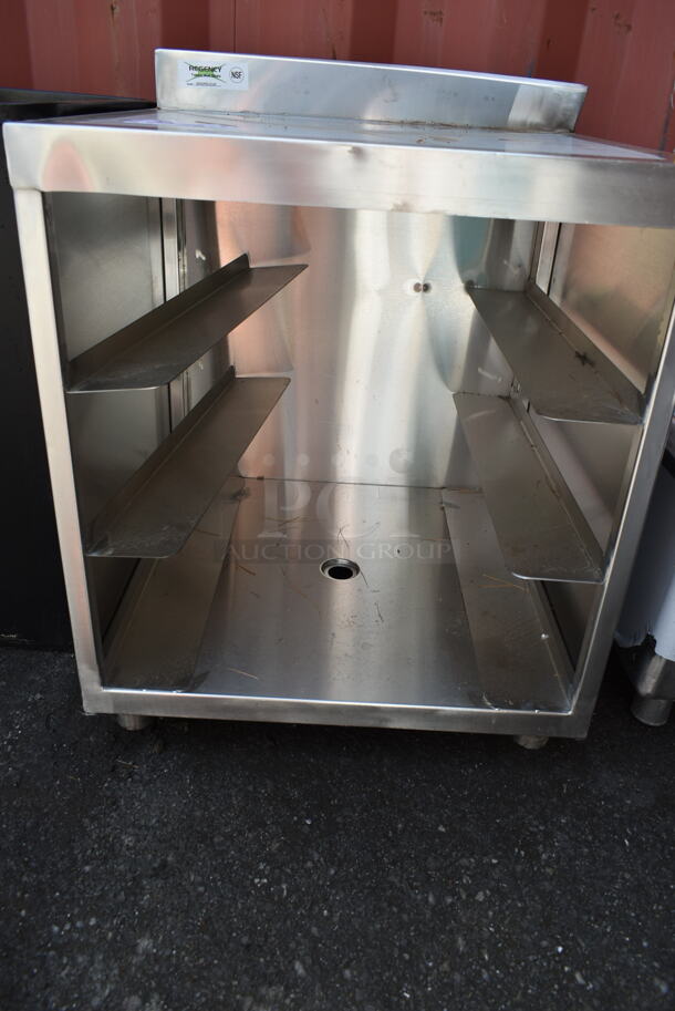 BRAND NEW SCRATCH AND DENT! Regency 600FRSU2324 Stainless Steel Flat Top Glass Rack Storage Unit - Image 3 of 6