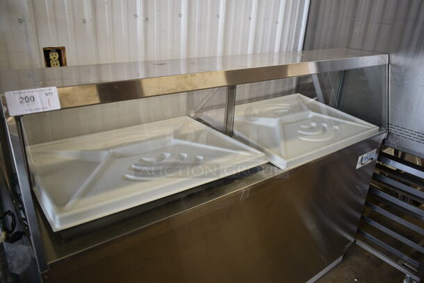 BRAND NEW SCRATCH AND DENT! Avantco 178CPSS68HC Stainless Steel Commercial Ice Cream Dipping Cabinet w/ Collars. 120 Volts, 1 Phase. Tested and Working! - Image 4 of 7