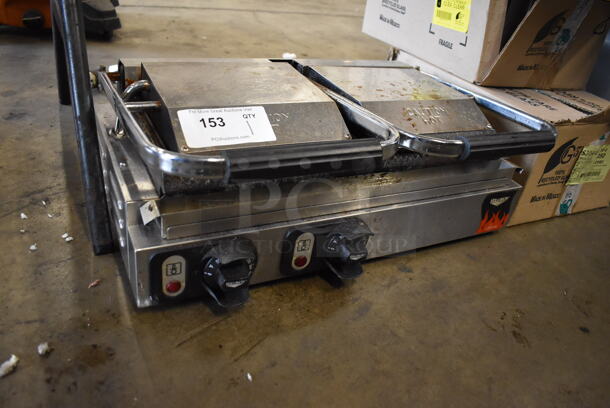 Vollrath Cayenne Stainless Steel Commercial Countertop Electric Powered Double Panini Press. 23x14.5x8. Tested and Working! - Image 7 of 11