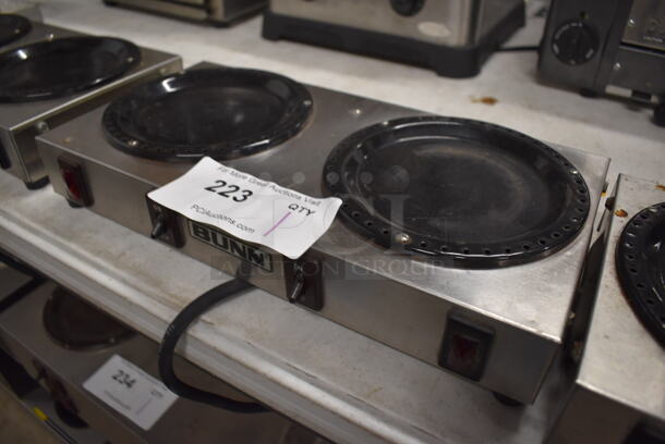 Bunn WX2 Stainless Steel Commercial Countertop 2 Burner Coffee Pot Warmer. 120 Volts, 1 Phase. 14x7x2.5. Tested and Working! - Image 3 of 5