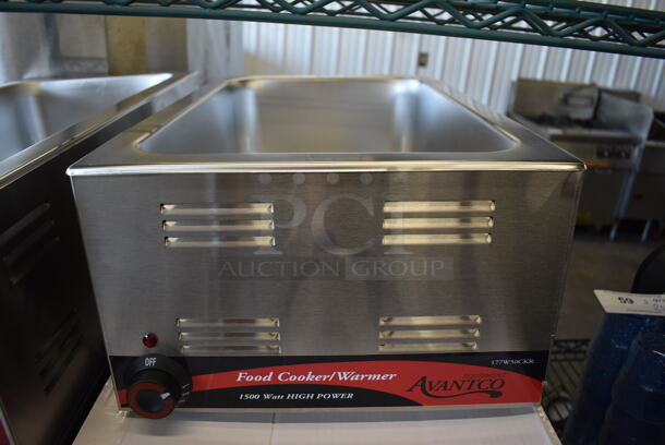 BRAND NEW SCRATCH AND DENT! 2021 Avantco 177W50CKR Stainless Steel Commercial Countertop Full Size Food Warmer. 120 Volts, 1 Phase. 14.5x23x9. Tested and Working!