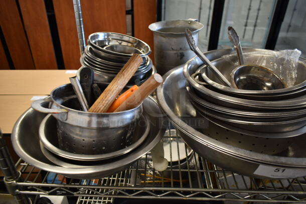 ALL ONE MONEY! Tier Lot of Various Items Including Metal Bowls and Utensils - Image 4 of 4