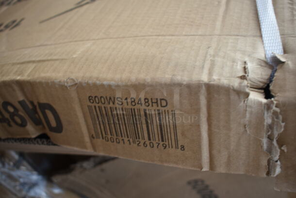 BRAND NEW SCRATCH AND DENT! Regency 600WS1848HD 16 Gauge Stainless Steel 18" x 48" Heavy Duty Wall Shelf - Image 4 of 4
