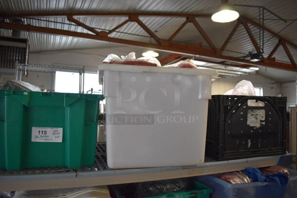 ALL ONE MONEY! Lot of 4 Tiers Worth of Various Items Including Tablecloths! Does Not Include Shelving Unit - Image 2 of 12