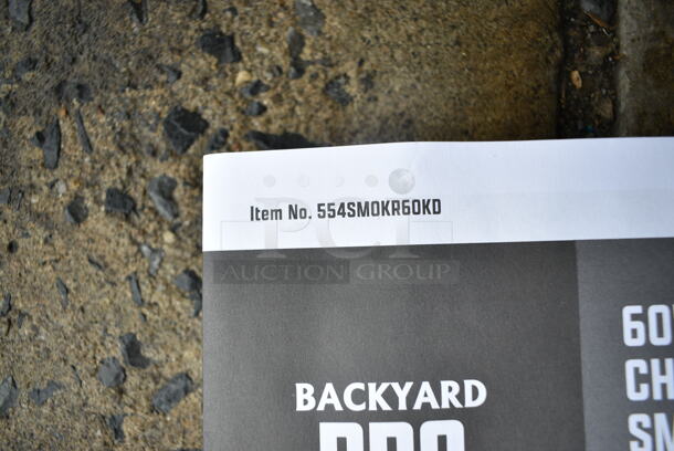 BRAND NEW SCRATCH AND DENT! Backyard Pro 554SMOKR60KD 60" Charcoal / Wood Smoker Grill with Adjustable Grates and Dome. May Be Missing Pieces.  - Image 10 of 10