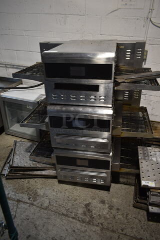 3 Ovention C20003PH Stainless Steel Commercial Electric Powered Conveyor Pizza Oven. 208/240 Volts, 3 Phase. 3 Times Your Bid!
