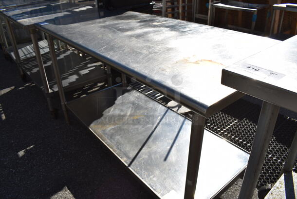 Stainless Steel Table w/ Metal Under Shelf. 60x30x35