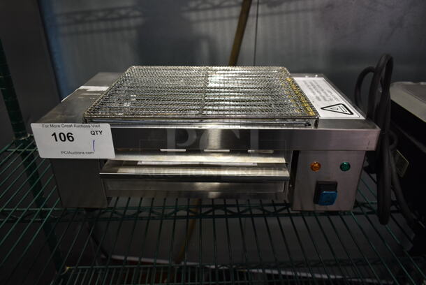 BRAND NEW SCRATCH AND DENT! 2023 Hoocoo IBG-18 Stainless Steel Commercial Countertop Electric Powered Barbecue BBQ Grill. 110 Volts, 1 Phase. Tested and Working! - Image 1 of 3