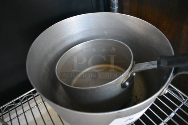 2 Metal Sauce Pots. 21.5x12x6, 14x7.5x4. 2 Times Your Bid! - Image 3 of 3