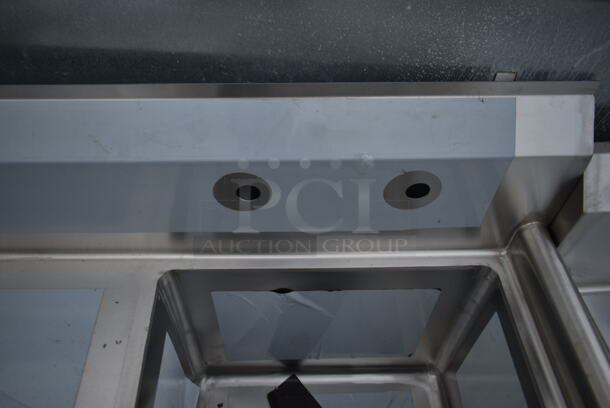 BRAND NEW SCRATCH AND DENT! Regency 600S1181824 LFT Stainless Steel Commercial Single Bay Sink w/ Left Side Drain Board. No Legs Bay 18x18. Drain Board 22x20 - Image 5 of 6