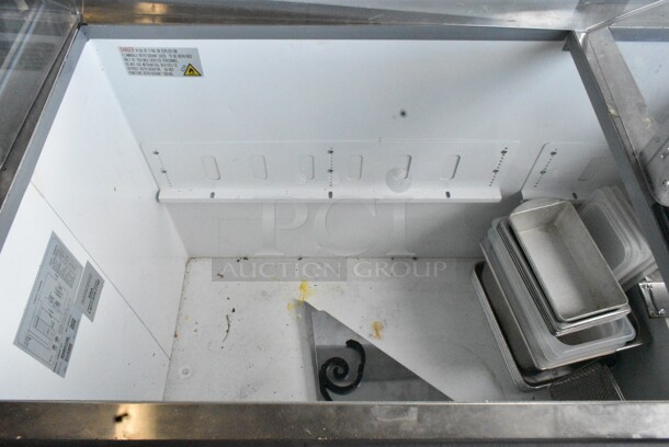 U-Star USDP-67 Metal Commercial Floor Style Ice Cream Dipping Cabinet w/ Contents. Tested and Working!  - Image 4 of 8