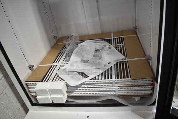 BRAND NEW SCRATCH AND DENT! 2023 True TSCI-600R-G-PH Commercial Single Door Cooler Merchandiser w/ Poly Racks. 115 Volts, 1 Phase. Tested and Working! - Image 4 of 5
