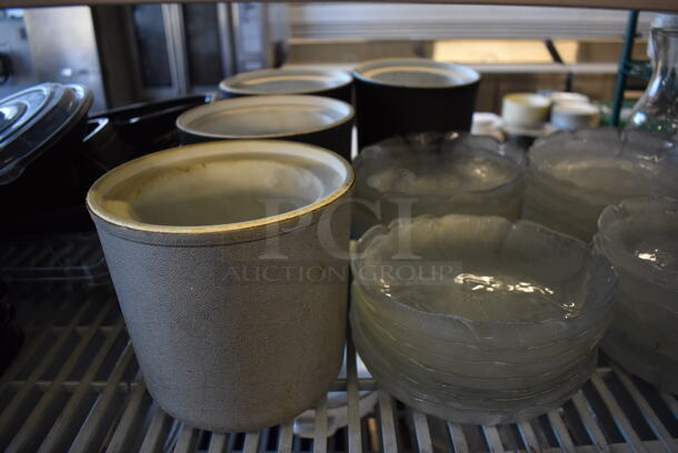 ALL ONE MONEY! Tier Lot of Various Items Including Salad Plates, Carafes and Bins - Image 3 of 5