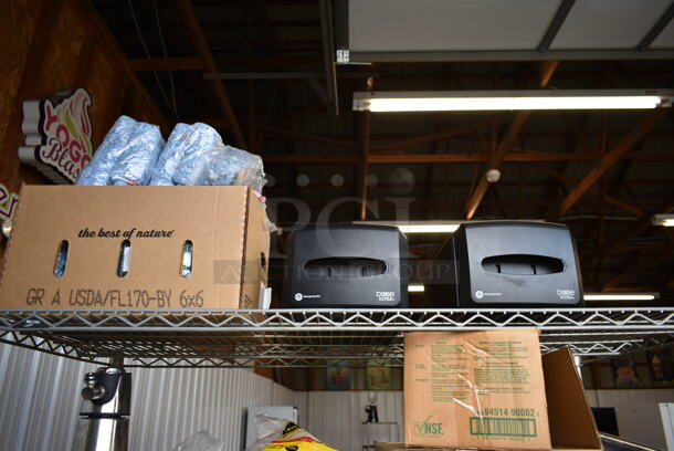 ALL ONE MONEY! Metro Lot of Various Items Including Poly Drop In Bins, Napkin Dispensers and Mop Heads. Shelving Unit Not Included. - Image 2 of 9